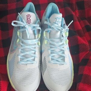 Nike Kyrie White and Blue Athletic Shoes